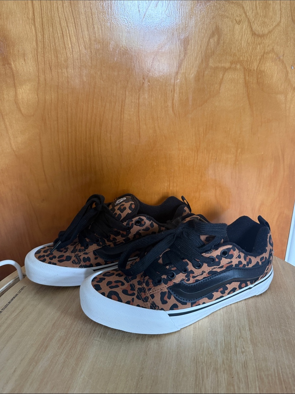 Vans Kids Leopard Print Sneakers - Brown/Black